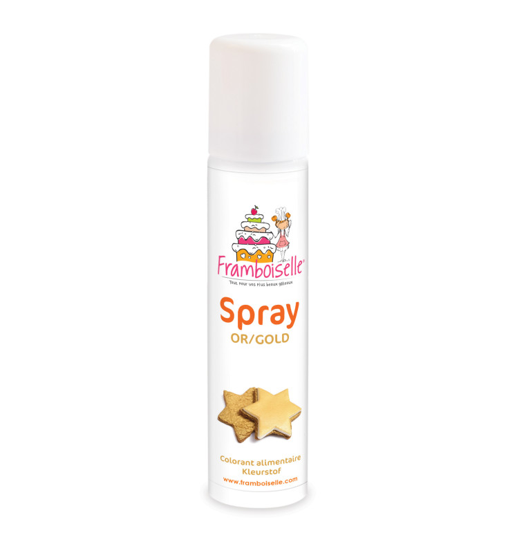 Patisdécor - Spray alimentaire nacré doré, 75 ml